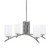 Toltec Lighting - 3704-GP-3001 - Four Light Chandelier - Kurve - Graphite