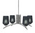 Toltec Lighting - 3704-GP-4252 - Four Light Chandelier - Kurve - Graphite