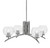 Toltec Lighting - 3704-GP-5110 - Four Light Chandelier - Kurve - Graphite
