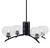 Toltec Lighting - 3704-MB-202 - Four Light Chandelier - Kurve - Matte Black