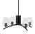 Toltec Lighting - 3704-MB-210 - Four Light Chandelier - Kurve - Matte Black