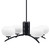 Toltec Lighting - 3704-MB-212 - Four Light Chandelier - Kurve - Matte Black
