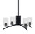 Toltec Lighting - 3704-MB-300 - Four Light Chandelier - Kurve - Matte Black