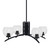 Toltec Lighting - 3704-MB-4100 - Four Light Chandelier - Kurve - Matte Black