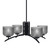 Toltec Lighting - 3704-MB-4612 - Four Light Chandelier - Kurve - Matte Black
