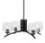 Toltec Lighting - 3704-MB-4810 - Four Light Chandelier - Kurve - Matte Black