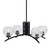 Toltec Lighting - 3704-MB-5110 - Four Light Chandelier - Kurve - Matte Black