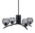 Toltec Lighting - 3704-MB-5112 - Four Light Chandelier - Kurve - Matte Black