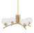 Toltec Lighting - 3704-NAB-4100 - Four Light Chandelier - Kurve - New Age Brass