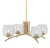 Toltec Lighting - 3704-NAB-4812 - Four Light Chandelier - Kurve - New Age Brass