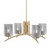Toltec Lighting - 3704-NAB-542 - Four Light Chandelier - Kurve - New Age Brass
