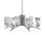 Toltec Lighting - 3706-GP-3009 - Six Light Chandelier - Kurve - Graphite