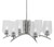 Toltec Lighting - 3706-GP-4250 - Six Light Chandelier - Kurve - Graphite