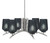 Toltec Lighting - 3706-GP-4252 - Six Light Chandelier - Kurve - Graphite