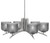 Toltec Lighting - 3706-GP-4612 - Six Light Chandelier - Kurve - Graphite