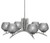 Toltec Lighting - 3706-GP-4622 - Six Light Chandelier - Kurve - Graphite
