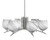 Toltec Lighting - 3706-GP-4819 - Six Light Chandelier - Kurve - Graphite