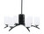 Toltec Lighting - 3706-MB-3001 - Six Light Chandelier - Kurve - Matte Black