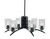 Toltec Lighting - 3706-MB-3002 - Six Light Chandelier - Kurve - Matte Black