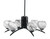 Toltec Lighting - 3706-MB-4109 - Six Light Chandelier - Kurve - Matte Black