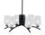 Toltec Lighting - 3706-MB-4250 - Six Light Chandelier - Kurve - Matte Black