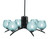 Toltec Lighting - 3706-MB-4605 - Six Light Chandelier - Kurve - Matte Black