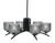 Toltec Lighting - 3706-MB-4612 - Six Light Chandelier - Kurve - Matte Black