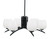 Toltec Lighting - 3706-MB-4811 - Six Light Chandelier - Kurve - Matte Black