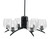 Toltec Lighting - 3706-MB-4812 - Six Light Chandelier - Kurve - Matte Black