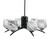 Toltec Lighting - 3706-MB-4819 - Six Light Chandelier - Kurve - Matte Black