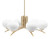Toltec Lighting - 3706-NAB-212 - Six Light Chandelier - Kurve - New Age Brass
