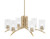 Toltec Lighting - 3706-NAB-300 - Six Light Chandelier - Kurve - New Age Brass