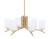 Toltec Lighting - 3706-NAB-3001 - Six Light Chandelier - Kurve - New Age Brass