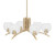 Toltec Lighting - 3706-NAB-4100 - Six Light Chandelier - Kurve - New Age Brass