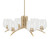 Toltec Lighting - 3706-NAB-4810 - Six Light Chandelier - Kurve - New Age Brass