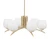 Toltec Lighting - 3706-NAB-4811 - Six Light Chandelier - Kurve - New Age Brass