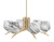 Toltec Lighting - 3706-NAB-4819 - Six Light Chandelier - Kurve - New Age Brass
