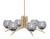 Toltec Lighting - 3706-NAB-5112 - Six Light Chandelier - Kurve - New Age Brass