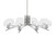 Toltec Lighting - 3708-GP-202 - Eight Light Chandelier - Kurve - Graphite