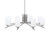 Toltec Lighting - 3708-GP-3001 - Eight Light Chandelier - Kurve - Graphite