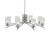 Toltec Lighting - 3708-GP-3002 - Eight Light Chandelier - Kurve - Graphite