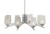 Toltec Lighting - 3708-GP-4253 - Eight Light Chandelier - Kurve - Graphite