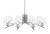 Toltec Lighting - 3708-GP-4810 - Eight Light Chandelier - Kurve - Graphite