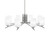 Toltec Lighting - 3708-GP-541 - Eight Light Chandelier - Kurve - Graphite