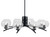 Toltec Lighting - 3708-MB-202 - Eight Light Chandelier - Kurve - Matte Black