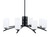 Toltec Lighting - 3708-MB-3001 - Eight Light Chandelier - Kurve - Matte Black