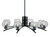 Toltec Lighting - 3708-MB-4102 - Eight Light Chandelier - Kurve - Matte Black