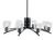 Toltec Lighting - 3708-MB-461 - Eight Light Chandelier - Kurve - Matte Black