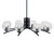 Toltec Lighting - 3708-MB-5110 - Eight Light Chandelier - Kurve - Matte Black