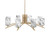 Toltec Lighting - 3708-NAB-3009 - Eight Light Chandelier - Kurve - New Age Brass